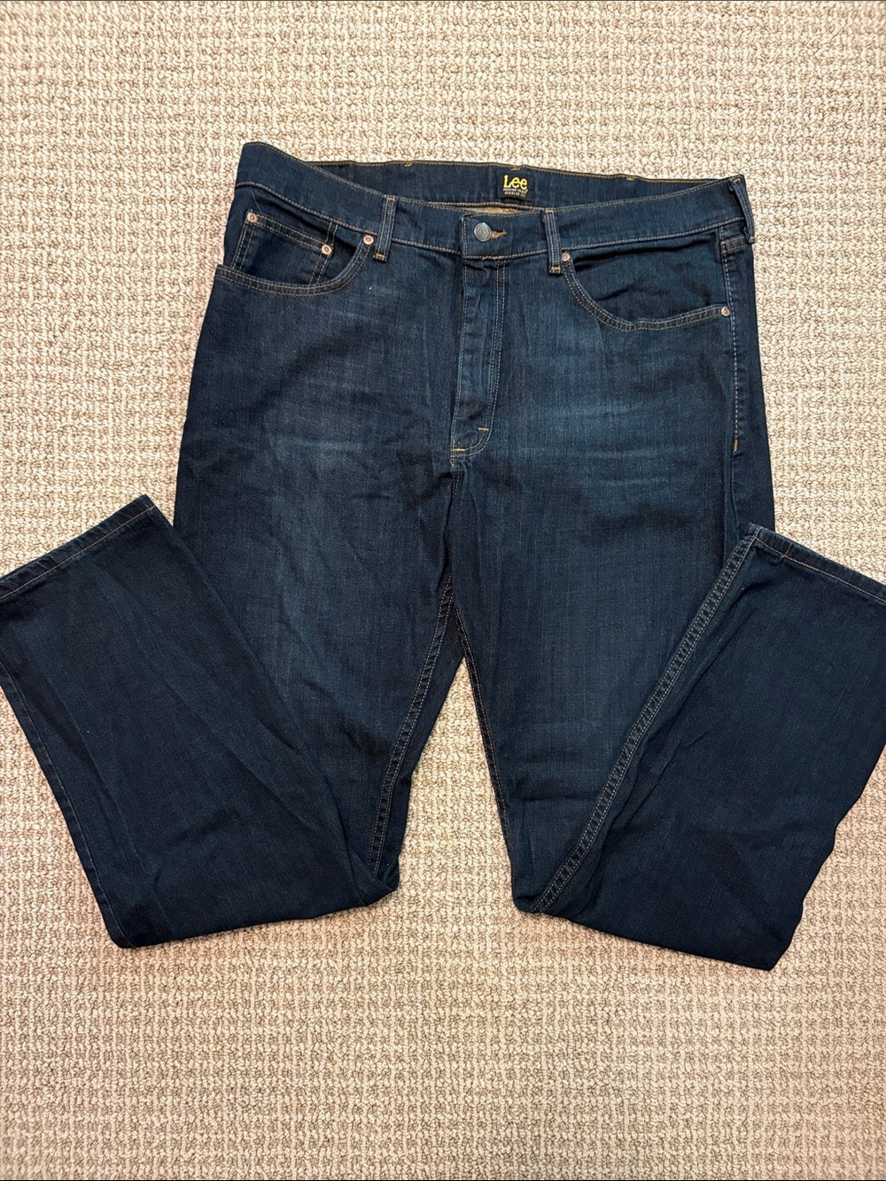 Lee Men's Indigo Straight Jeans 38x32
